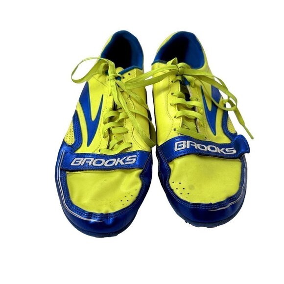 Brooks  Running Shoes Cleats Hyper Neon Yellow Size 8 Extra Cleats Provided - Picture 1 of 12